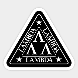 Lambda Lambda Lambda Fraternity Tee WHT LOGO Sticker